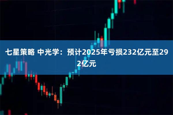 七星策略 中光学：预计2025年亏损232亿元至292亿元